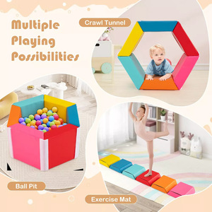 Ensemble de tunnels en mousse souple personnalisable pour enfants de 4 à 6 ans, jeu d'éveil sensoriel, blocs d'entraînement, options de couleurs - Product Image 3