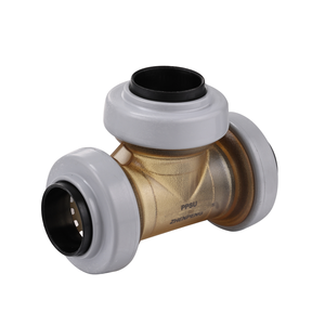 3/4 "x 3/4" x 3/4 Push Fit Tee, PPSU Push para conectar accesorios <span class=keywords><strong>de</strong></span> plomerí<span class=keywords><strong>a</strong></span> para tuberías PEX, <span class=keywords><strong>cobre</strong></span>, <span class=keywords><strong>CPVC</strong></span>, - Product Image 1