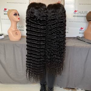 วิกผมลูกไม้ HD แบบ Deep Wave ความหนาแน่น 180% ขนาด 40 นิ้ว ผมแท้แบบติดลูกไม้ด้านหน้า ผมบราซิลเรียงเส้น - Product Image 1