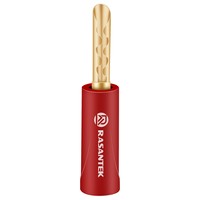RASANTEK Prise banane audio plaquée or 24 carats en laiton ABS et cuivre de béryllium avec vis de verrouillage à connexion rapide pour câble de haut-parleur Hi-Fi