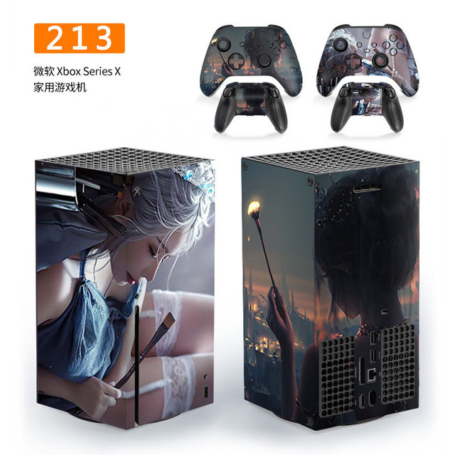 Xbox Series X Skin Protector PVC Game Console Cover With Controller Stickers For Home Gaming