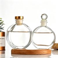 Bouteille diffuseur en verre cylindrique transparent 50ml/100ml, flacon vide pour parfum, décoration d'intérieur, aromathérapie, huiles essentielles
