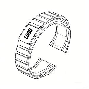 Cinturino per Orologio in Acciaio Inossidabile 316L Personalizzato da 60 Anni, Bracciale in Metallo Lavorato CNC ad Alta Precisione con Finitura Spazzolata e Lucida di Lusso - Product Image 3