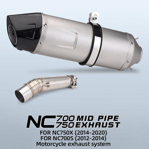 Scarico Slip-On Flight in Fibra di Carbonio con Raccordo per <span class=keywords><strong>Honda</strong></span> <span class=keywords><strong>NC700</strong></span> NC750 NC750X 2012-2020, Condizioni Nuove - Product Image 2