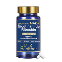 Capsules de complément NAD, Resvératrol (750 mg), Quercétine (250 mg), 80 capsules végétales, soutien énergétique, cérébral et musculaire, santé