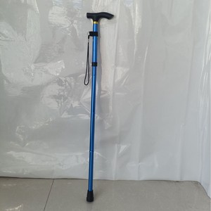 Bâton de randonnée télescopique ultraléger en alliage d'aluminium, cinq sections, aide à la marche en plein air, bleu, rouge, noir, marron, jaune - Product Image 2