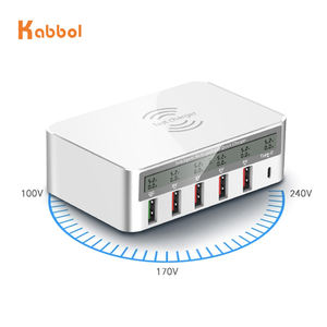 <span class=keywords><strong>Chargeur</strong></span> de téléphone <span class=keywords><strong>portable</strong></span> 50W 6 ports Station de charge USB sans fil <span class=keywords><strong>Chargeur</strong></span> de téléphone <span class=keywords><strong>portable</strong></span> avec QC 3.0 pour téléphone intelligent - Product Image 5