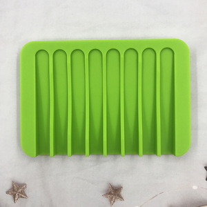 Rectangular Soft Rubber Soap Dish 11x8x1cm Non Slip Minimalist Design For Bathroom Kitchen Toilet Storage - Product Image 4