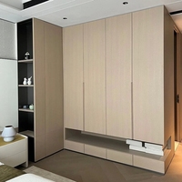 Armoire de couple moderne de luxe autoportante, meubles de chambre sur mesure, dressing, armoires doubles en bois massif pour hôtel