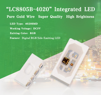LED programmable IC SK6812 RGB 4 broches LC8812 Vue latérale SMD 4020 pour éclairage de scène