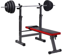 Banc de musculation réglable et pliable pour la musculation à domicile, support de barre de musculation