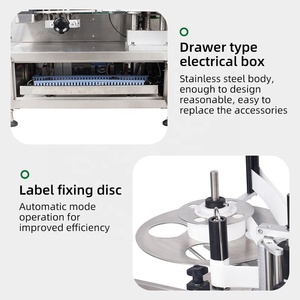 MT-130 Best Price Fully Automatic Commercial Desktop Round Bottle <b>Label</b> <b>Applicator</b> Drink Glass Jar Can Stickers Labeling Machine - Product Image 3