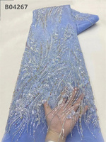 Tissu en dentelle à paillettes et perles CHOCOO, prix d'usine Chine, tissu en dentelle brodé blanc scintillant pour mariage