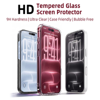 Protection d'écran en verre trempé 9H personnalisée pour iPhone 18 Pro, HD ultra-claire, couverture intégrale, sans bulles, compatible avec les coques, vente en gros