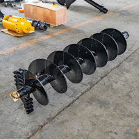 Machine de forage à tarière pour mini-chargeuse, faible taux de défaillance, trépan spiralé long de 95mm, 75mm, 65mm, accessoire de forage spiralé