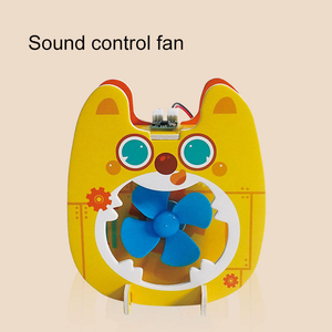 Juguete Educativo <span class=keywords><strong>de</strong></span> Ciencia Física para Niños, Ventilador Pequeño con Control por Voz, Dibujos Animados, Material <span class=keywords><strong>de</strong></span> Producción Tecnológica - Product Image 2