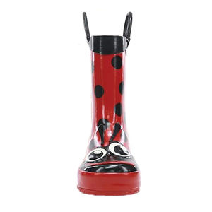 Bottes de pluie pour enfants avec motifs d'animaux mignons, bottes en caoutchouc imperméables pour tout-petits avec poignées de traction pour les jours de pluie et les activités de plein air - Product Image 3
