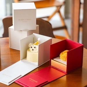 Boîte à dessert en papier Starlight haut de gamme pour gâteau individuel, mousse au <span class=keywords><strong>chocolat</strong></span>, boîte cadeau magnétique, boîte à bonbons, emballage - Product Image 1