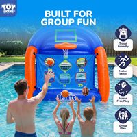 Jeux de piscine gonflables multisports avec cibles, jouets de piscine avec basketball, football, jeux de piscine gonflables amusants pour toute la famille