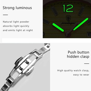 <span class=keywords><strong>Reloj</strong></span> de Lujo POEDAGAR para <span class=keywords><strong>Mujer</strong></span>, <span class=keywords><strong>Reloj</strong></span> de Cuarzo Cuadrado para Dama, Luminoso, Resistente al Agua, con Fecha, <span class=keywords><strong>Reloj</strong></span> de Vestir para <span class=keywords><strong>Mujer</strong></span> + Caja - Product Image 4