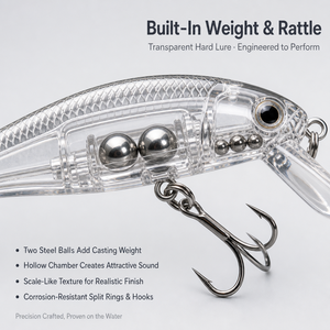 Leurre dur et transparent en ABS avec poids interne, durable et réaliste, pour la pêche au leurre, au black-bass et au minnow, utilisation personnalisée OEM en gros - Product Image 3