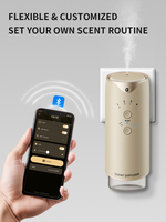 Diffuseur d'huiles essentielles intelligent, portable, sans eau, contrôlé par application, à brancher sur prise murale, rechargeable, avec LED