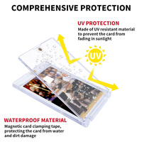 Porte-cartes magnétique haute transparence 100PT fabriqué en Chine pour l'affichage de cartes de jeu, coque de protection transparente pour cartes 100PT