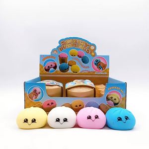 En gros, Jouet anti-stress Squishy coloré et mignon en forme de boulette Bao Taba avec visage souriant, jouet sensoriel en forme de pain vapeur - Product Image 5