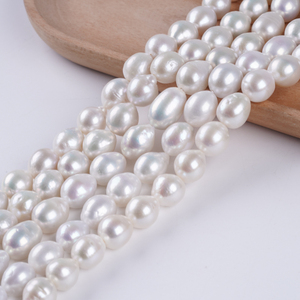 Perlas Naturales al por Mayor, Hebra de Perlas Barrocas de Agua Dulce Naturales Blancas de 9-11 mm para la Fabricación de Joyas - Product Image 6