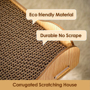Casa de gato de dibujos animados para gatos, caja de Casa de gato corrugado para rascar, contenedor, casa de cartón, caja de juguete - Product Image 5