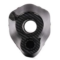 Silencieux d'échappement universel en acier inoxydable de 14,6 pouces pour motos, double sortie, motif carbone, entrée de 2 pouces (38-51 mm), soudage