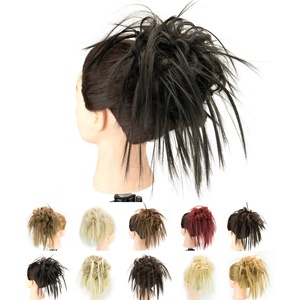 Gary Brown Elástico Cuerda para el cabello Sintético Desordenado <span class=keywords><strong>Scrunchie</strong></span> Rizado Chignon Donut Hair <span class=keywords><strong>Bun</strong></span> Pad para extensiones de cabello - Product Image 6