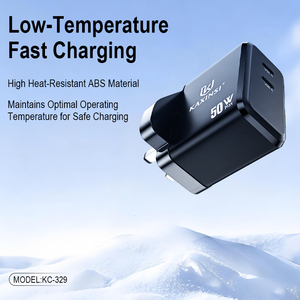 Adaptateur de <span class=keywords><strong>chargeur</strong></span> intelligent pour produits intelligents, double USB-C 50W AX, charge rapide pour les téléphones iPhone et Samsung, charge super rapide KAXINSI KC-329 - Product Image 6