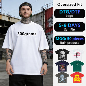 T-shirts homme Hip Hop surdimensionnés en coton lourd 280/300/320/350 g/m², impression DTG/DTF, fournisseur de confiance. - Product Image 1