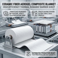 Papier en fibre céramique d'aérogel à conductivité thermique de 0,04 pour un bouclier thermique électronique de précision
