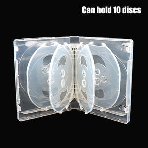 Factory Custom 10 Slot Double Sided CD DVD Storage Case Thickened <b>Plastic</b> <b>Disc</b> Box for Car Home Office Use Durable Lightweight - Product Image 4