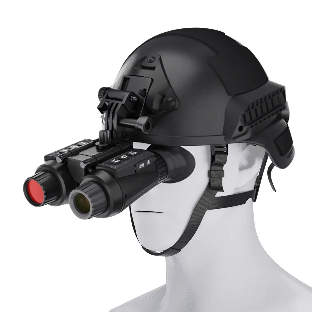 Visori notturni montati su casco occhiali Flip-Up 3D a infrarossi a infrarossi 4K 36mp telecamere binocolo a mani libere