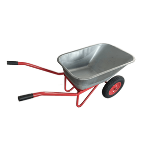 Carretilla resistente de construcción al por mayor WB6417 bandeja metálica de dos ruedas - Product Image 5