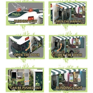 Explore and Play 2,4G Radio Control de plástico Touring Caravan RC Truck Toy con cabina desmontable y diseños específicos del tema - Product Image 2