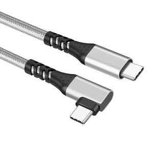 Long Kay Type <b>C</b> To <b>C</b> Data Cable 1m Nylon Braided 90 Degree Angle Fast <b>Charging</b> For Android Phones - Product Image 4