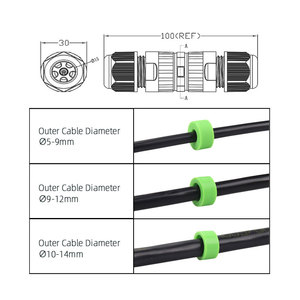 M25 cao hiện tại không thấm nước kết nối Nylon vòng hộp bảo vệ 40 ampere đánh giá cho máy phát điện và thiết bị điện - Product Image 4