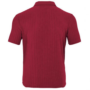 Camiseta Polo de Verano para Hombre Tk, Manga Corta, a Rayas, Transpirable, 100% Poliéster, Corte Informal - Product Image 1