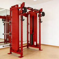 Vente chaude 2025, rack de musculation tout-en-un de qualité commerciale pour la maison, avec deux machines à câbles pour l'entraînement musculaire