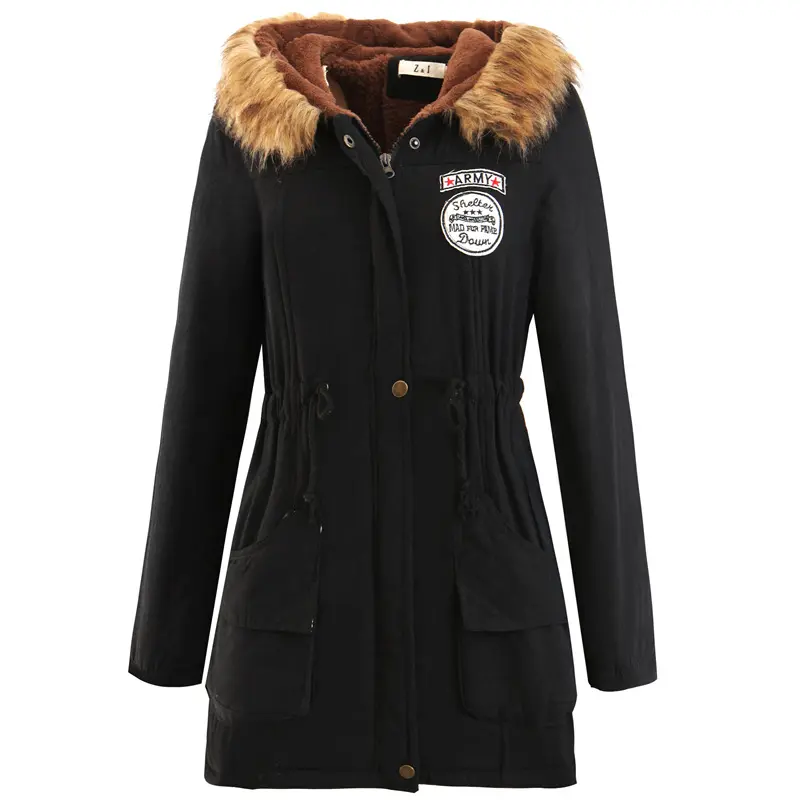 Top Jual Wanita Menebal Fleece Bulu Imitasi Hangat Mantel Musim Dingin Hood Jaket Mantel Panjang Jaket S-3XL 16 Warna