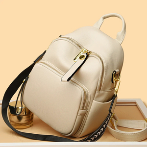 Fashion Backpack <strong>Women</strong> Shoulder Bag Elegant <strong>Rucksack</strong> Ladies Travel Bag Multifunctional School Bags Female Soft <strong>Leather</strong> Back Pack - Product Image 3