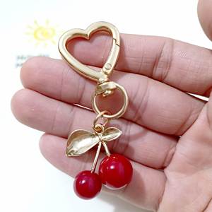 Cherry Bag Charm Gifts for Women Luxury Fashion <b>Accessories</b> Cute Cherry Keychain Fruit Cherry Pendant Purse Bag Charm Decoration - Product Image 1