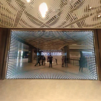 Miroir LED personnalisé à montage mural, effet abysse infini, miroir de fond pour magasin de vêtements avec nom de marque personnalisé