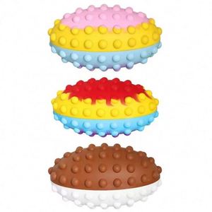 2022 New Arrival Fun <b>Cube</b> Toy <b>Puzzle</b> Rotation Magic Rainbow Ball Fidget Football Soccer - Product Image 4