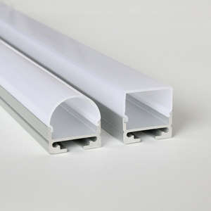 Profilo in alluminio a led con tappi terminali della copertura del pc e alloggiamento del profilo a led per soffitto rotondo in alluminio nero - Product Image 2