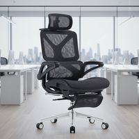 Chaise de bureau ergonomique, siège de bureau de direction, chaise de patron en mesh de luxe, accoudoirs réglables 5D, chaise de manager